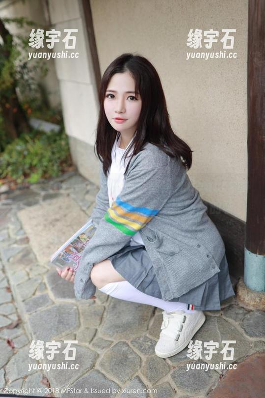 MFStar模范学院 - 在唐琪儿Beauty的网袜写真中，感受那些不能明说的事-缘宇石
