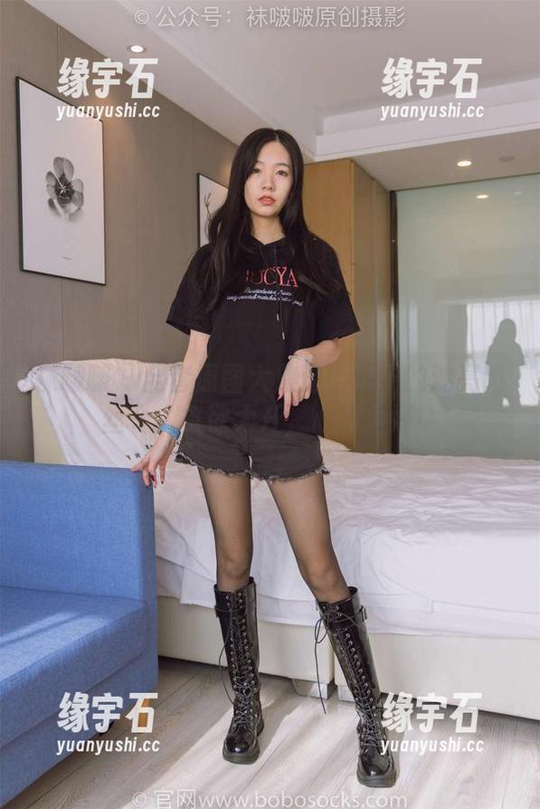 袜啵啵 - 全套原图大放送！稚予的油亮肉丝令人食欲大开，心情大好！-缘宇石
